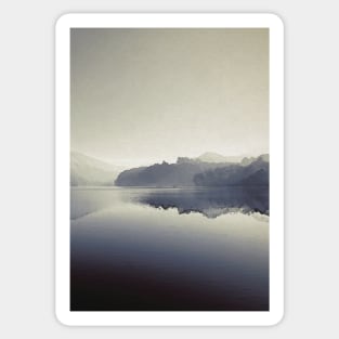 Watercolor scandinavian lake Sticker